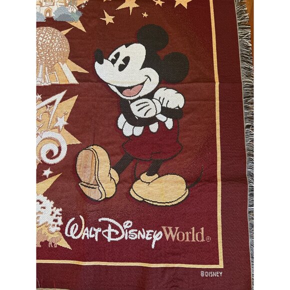 Disney Mickey Mouse Throw Depicting 4 Disney Parks, 49X62 - Picture 2 of 5